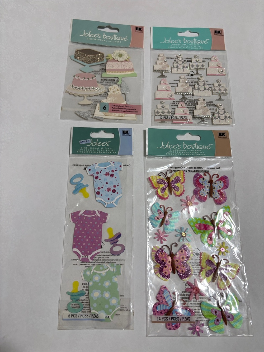 Combo of Jolee’s boutique & Jolee’s -4- Sets of Dimensional Stickers